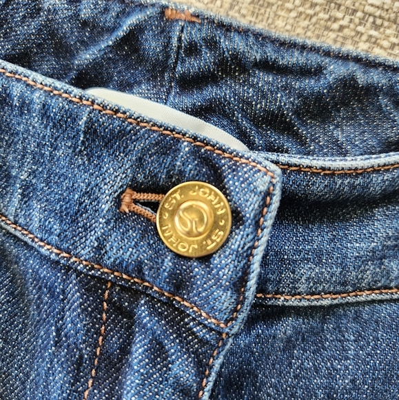 St John Sport Straight Leg Jeans Womens Size 6 Dark Wash Denim - Picture 4 of 6